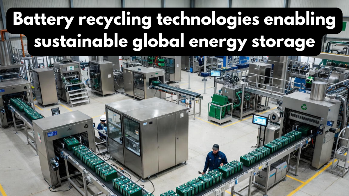 Battery recycling technologies enabling sustainable global energy storage