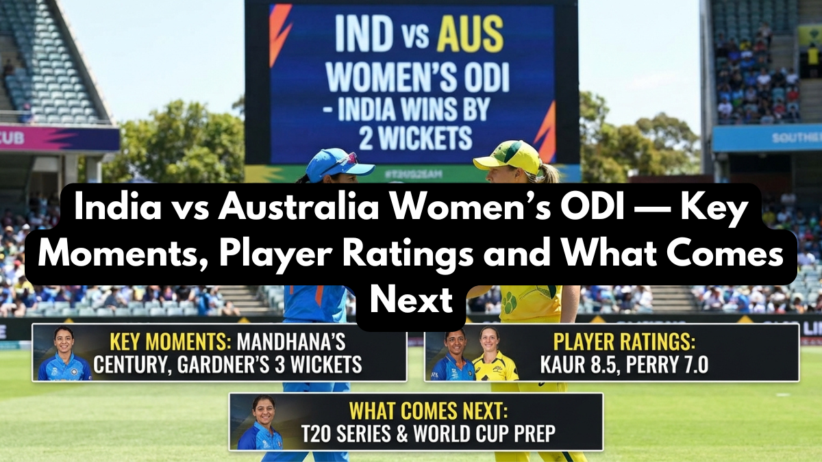 India vs Australia Women’s ODI — Key Moments, Player Ratings and What Comes Next